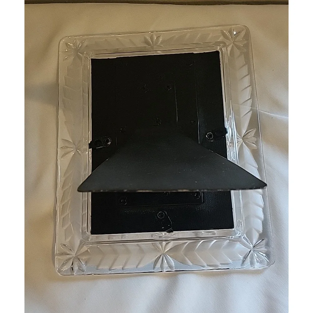 Frosted Glass Floral Abstract Heavy Thick Photo Picture Frame 8 x 10